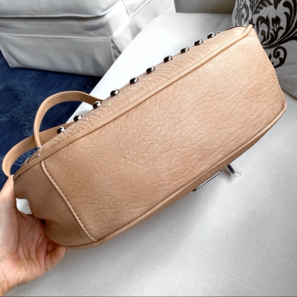 🍂 JESSICA SIMPSON SKYLAR HOBO PECAN STUDED THICK STRAP MEDIUM BAG! - Picture 7 of 14